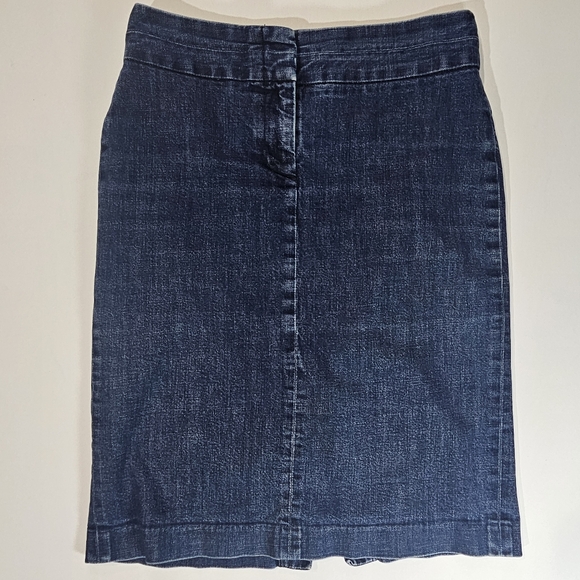 J. Crew Dresses & Skirts - J. Crew Skirt Womens Size 8 Dark Wash Stretch Denim Pencil‎ Y2K Retro Inspired